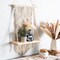 Macrame Wall Hanging Shelf - Tier Wall Shelves with Handmade Woven Rope - Boho Shelves Organizer Hanger for Kitchen, Bathroom, Home Storage, Floating Indoor Plant Wall Shelf (1 Tier)